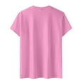 thumbnail image 3 of NAMTYQX Womens Oversized Tee Shirts Short Sleeve Stretch Cute O-Neck Oversized Loose Fit Graphic Muster Airoft Spring Tops for Women 2025 Pink Size 2XL, 3 of 4