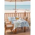 thumbnail image 2 of Outdoor Table Cloth with Umbrella Hole and Zipper, Blue Teal Coastal Waterproof Rectangle Tablecloth 54"x80", Summer Beach Coral Shell Starfish Washable Table Cover for Outside Party Patio Picnic, 2 of 8