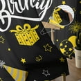 thumbnail image 5 of Sheer Curtains 96 Inches Long, Yellow Cake Birthday Gifts Balloon Black Light Filtering Window Curtains for Living Room, Happy Birthday Rod Pocket Voile Sheer Curtain Drapes, 52"W x 96"L, 2 Panels, 5 of 9