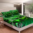 thumbnail image 2 of Erosebridal Race Car Full Size Fitted Sheet,Cool Sports Racing Car Decor Sheets,Teens Extreme Sports Theme Bed Sheets,Green Automobile Print Sheets Bedroom Collection, 2 of 5