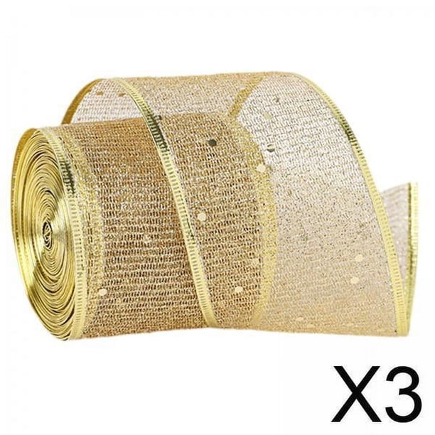 Cintas decorativas navideñas,Cinta navideña para envolver regalos 2 metros,Decoración navideña Banda de satén decorativa,Cinta para envolver portátil Cinta para árbol de Navidad,Cinta