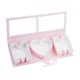thumbnail image 5 of Caja de regalo de flores del día de la madre, presente liviano envolviendo la tapa transparente Mometa con forma de letra, rosa, 5 of 9