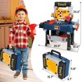 Kids Tool Set With Workbench Realistic Tool Pretend Play Toys for 2 3 4