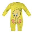 thumbnail image 6 of Looney Tunes Tweety Baby Long Sleeve Footless, Infant Playsuit Romper Jumpsuits for Boys Girls, 6 of 8