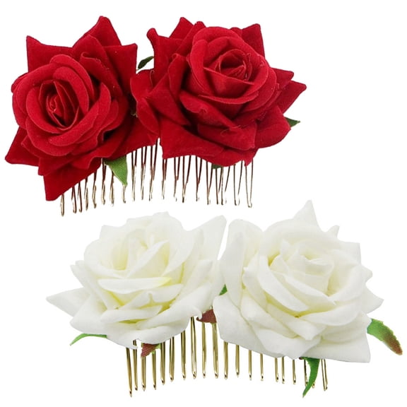 CATIEBYE bride hair comb clip Hair Combs Cloth Wedding Hair Styling Women Giving 2Pcs
