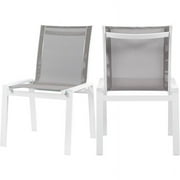 Meridian Furniture Nizuc Grey Outdoor Patio Dining Chair (Set of 2)