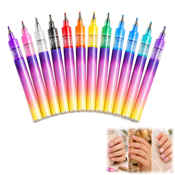 MagicMani Nail Art Pens – Quick-Dry Fine Tip Markers for DIY Nails