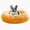 Orange, variant on Small Dog Bed, Calming Dog Beds for Small Dogs & Indoor Cats - 20 Inches Donut Washable Cat Bed for Kittens & Puppies, Round Fluffy Plush Faux Fur Pet Beds(Smoke Grey)