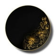 thumbnail image 3 of Black / Gold Orchid Wedding Plastic Plates Party Bundle w/ Black / Gold Plastic Cutlery 120 Pack, 3 of 7