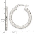 thumbnail image 2 of Diamond2Deal 925 Sterling Silver Twisted Hoop Earrings for Women (L- 1.08 inch, W- 1 inch), 2 of 6