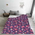 thumbnail image 5 of Sikiie red Skull flower Ultra-Soft Micro flannel Blanket Luxury All Seasons Warm Blanket for Bedding Sofa and Travel (4 sizes)-60"x50", 5 of 7