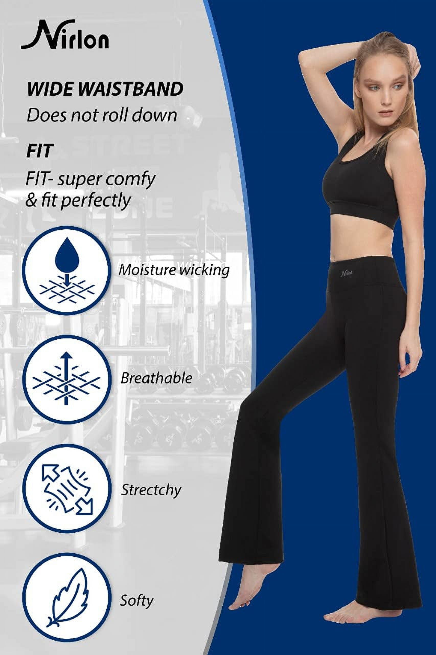 Nirlon Bootcut Yoga Pants - Wide Leg Pants, Dressy Flare Leggings For Women