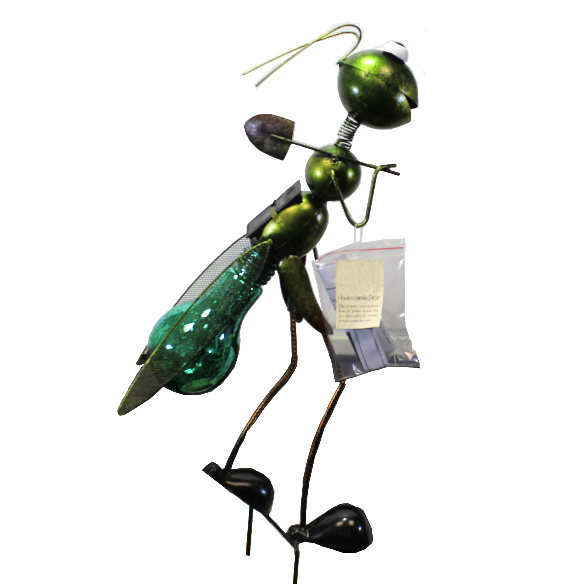Regal Art  and  Gift 12542 - 23.5" Green Grasshopper Solar LED Garden Stake Decor - image 2 of 3