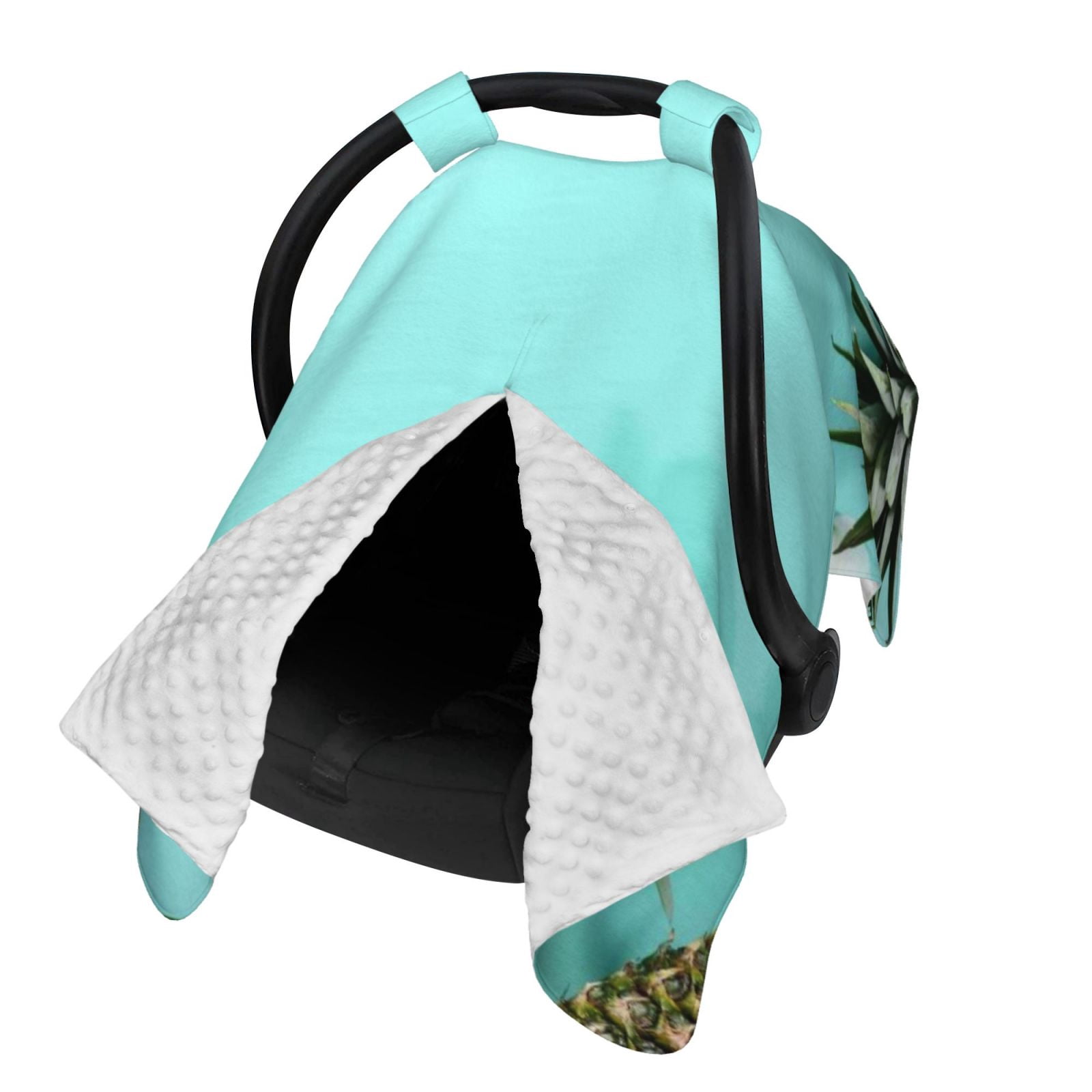 Naloa Tropical Pineapple Baby Car Seat Cover, Breathable Baby Carrier Cover, Multiuse Baby Carrier Cover & Nursing Breastfeeding Cover