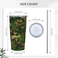 thumbnail image 4 of 20oz Insulated Tumbler with Lid and Straw Colorful Tie Dye Weed Reusable Travel Cup Stainless Steel Water Bottle Car Cup, 4 of 8