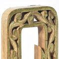 thumbnail image 3 of HANDMADE ECO-FRIENDLY "Q" WOOD ALPHABET LETTER BLOCK FOR WALL MOUNT & TABLE TOP DÉCOR- , Natural-Gold Foil Color, Traditional Design, Letter Block For Study Room, Kids Room, Living Room, Hall, Offices, 3 of 5