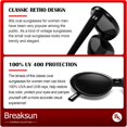 thumbnail image 6 of Retro Oval Sunglasses for Women Men Fashion Small Oval Sunglasses 90s Vintage Shades, 6 of 13