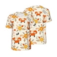 thumbnail image 3 of Daiia Flower Fox Mens Baseball Jersey Button Down Shirts Short Sleeve Sports Uniforms-XX-Large, 3 of 9