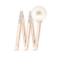 thumbnail image 3 of ANGARA Freshwater Cultured Pearl Spiral Wrap Ring in 14K Rose Gold for Women | June Birthstone, Birthday, Anniversary, Jewelry Gift for Women | Pearl Ring, 3 of 8
