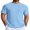 Light Blue, variant on Men' T-Shirt Short Sleeve Crew Neck Textured Shirts Classic Knit Pullover Tees