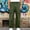 P-Army Green, variant on Men Casual Pant Wide Leg Denim Pants With Multiple Pockets Mid Waist Jogger Trousers Simple Style Slacks M Purple