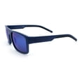 thumbnail image 4 of SA106 Sport Wrap Sunglasses for Men UV400 Mirror Lens Lightweight Performance Matte Navy Frame - Blue Mirror Lens, 4 of 6