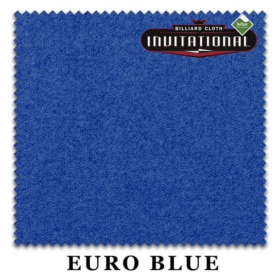 7' Championship Invitational Teflon Pool Billiard Table Felt Cloth - Euro Blue - Free Spots - AUTHORIZED DEALER