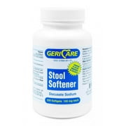 GeriCare Stool Softener, 100 mg Strength, One Bottle of 250 Softgels