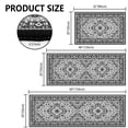 thumbnail image 2 of TECHVIDA Kitchen Rugs 3 Piece Set,Non Slip Machine Washable Kitchen Rug,Boho Vintage Abstract Kitchen Carpet for Hallway Rug, 2 of 9