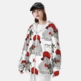 thumbnail image 3 of Kdxio Rabbit And Hedgehog Print Sun Protection Hoodie for Outdoor Activities Men Women Lightweight Zip-Up Windproof UPF 50+ UV Protectio-Small, 3 of 7