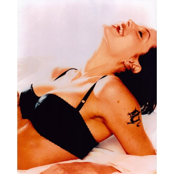 Angelina Jolie Laughing In Black Bra Photo Print (8 x 10) - Item # PIC00355