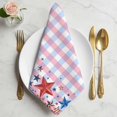 thumbnail image 2 of 4th of July Cloth Napkins, Independence Day Star American Pink Plaid Washable and Reusable Dinner Napkins Set of 6, Table Napkin for Kitchen Party Birthday Wedding Hotel Housewarming 20"x20", 2 of 9