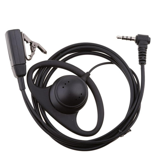 Auriculares con gancho para la oreja con Clip en forma de D/auricular PPT con micrófono para Yaesu/Vertex Radio Walkie Talkie VX-1R VX-130 VX-420 VXT- Sunnimix auriculares walkie talkie