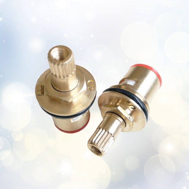 DEEPCRAFF Golden Copper Faucet Core Ceramic Hot Cold Water Replacement for Bathroom Accessories 20mm Size