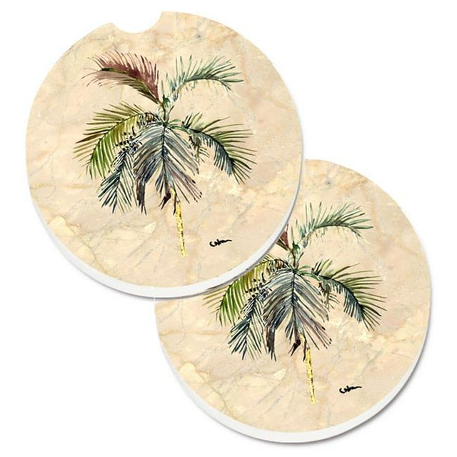 Palm Tree Set of 2 Cup Holder Car Coaster