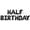 Black, variant on Letter Balloons - HALF BIRTHDAY 16" Inch Alphabet Letters Foil Mylar Balloon Half Birthday Party Banner (Gold)