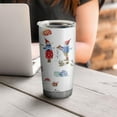 thumbnail image 4 of 20oz Tumblers White Christmas Gnome Pattern Stainless Steel Vacuum Insulated Double Wall Travel Tumbler Cups Mug with Lid and Straw,Cleaning Brush for Cold & Hot Drinks, 4 of 7