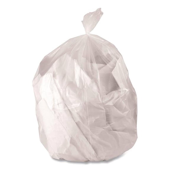 Boardwalk BWK333965CL 33 x 39 in. Low-Density Waste Can Liners - Perforated Roll, Clear - 33 gal - 0.65 mil - Pack of 250