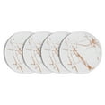 thumbnail image 5 of Stone Lain Zora Porcelain 4 Piece Salad Dinner Plate Set, Serving Dishes, White & Gold, 5 of 7