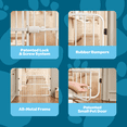 thumbnail image 4 of Carlson Pet Products Tuffy Metal Expandable Pet Gate, Includes Small Pet Door, 24" H x 42" L Inch, White, 4 of 12