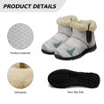 thumbnail image 4 of Whosucclay Flannel Womens and Girl Snow Boots Ankle Booties Soft Botton Botts Waterproof Winter Boots Slip on Fashion Boots No Slip Boots, 4 of 6