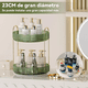 thumbnail image 3 of Organizador De Maquillaje Cosméticos Rotación Acrílico 360° 2 niveles verde, 3 of 5