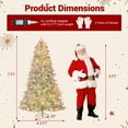 thumbnail image 3 of Gymax 7 FT Pre-Lit Artificial Christmas Tree w/855 Snow Flocked Branch Tips, 3 of 9
