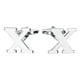 thumbnail image 2 of Gemelos Iniciales de Tono Plateado para de Bodas para Hombres - Gemelos con Letras Del X, 2 of 6