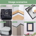 thumbnail image 5 of 6.56 Yard Ceramic Tile Gap Tape 0.6 Inch Self-Adhesive Caulk Strip Black Sealing Strips Waterproof Peel and Stick Tape Roll Floor Edge Sealant Trim, 5 of 7