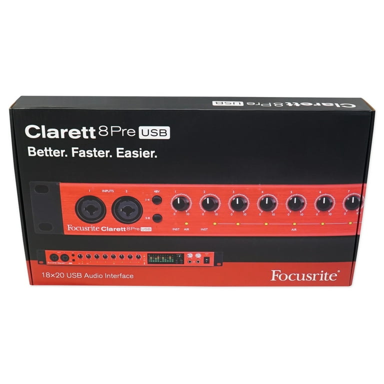 Focusrite Clarett 8Pre USB PC+MAC Audio Recording Interface+ Focusrite Clarett 8Pre USB PC+MAC Audio Recording Interface+