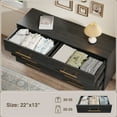 thumbnail image 2 of Asofer 6-Drawer Stable Dresser with Golden Metal Handle,Chest of Drawers for Bedroom, Living Room, Hallway, Entryway, 2 of 9