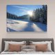 thumbnail image 4 of Póster de lienzo con diseño de árbol, sol y nieve, decoración para dormitorio, paisaje deportivo, decoración para oficina, regalo, estilo marco, 16 x 24 pulgadas (40 x 60 cm), 4 of 8