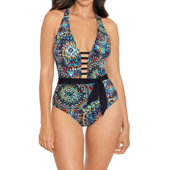 Women's Skinny Dippers 6540310 Motley Tiffi One Piece Swimsuit (Black S)