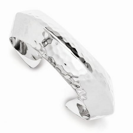 Sterling Silver 8in 20.50mm Cuff Bangle